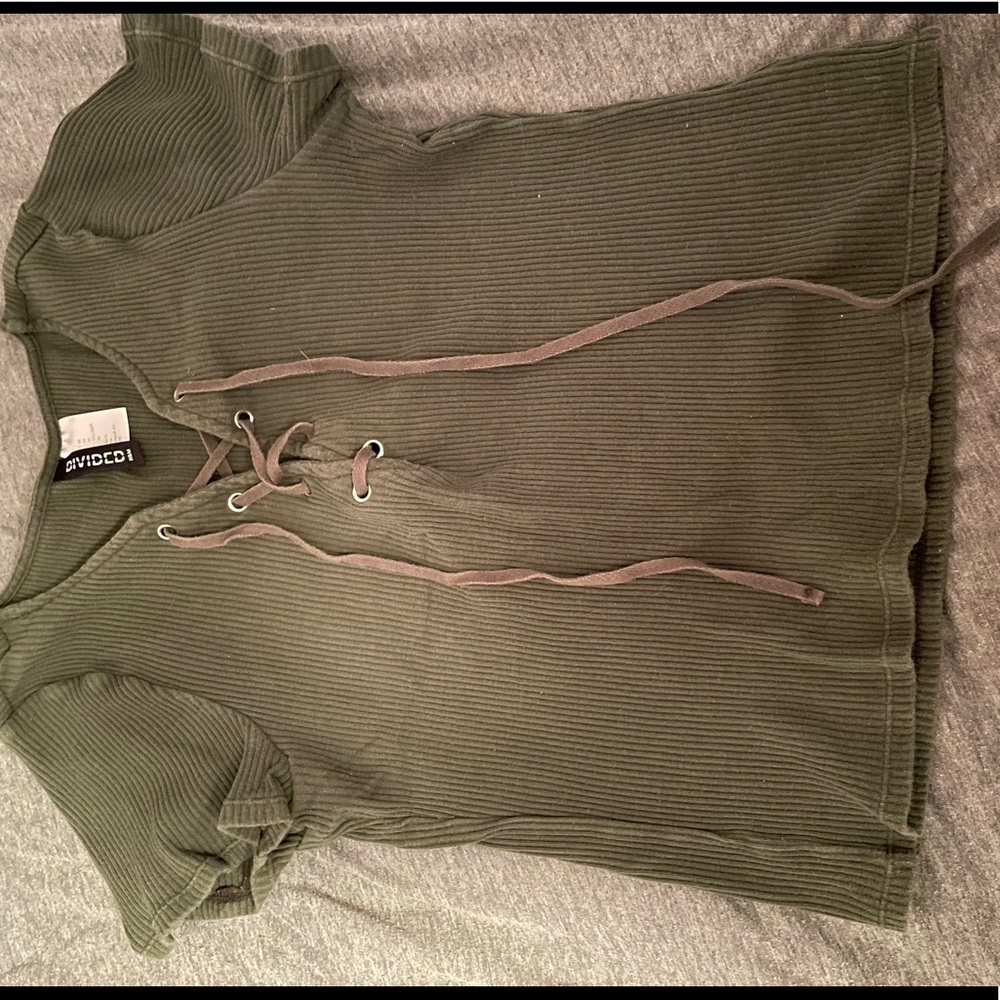 Olive green crop top